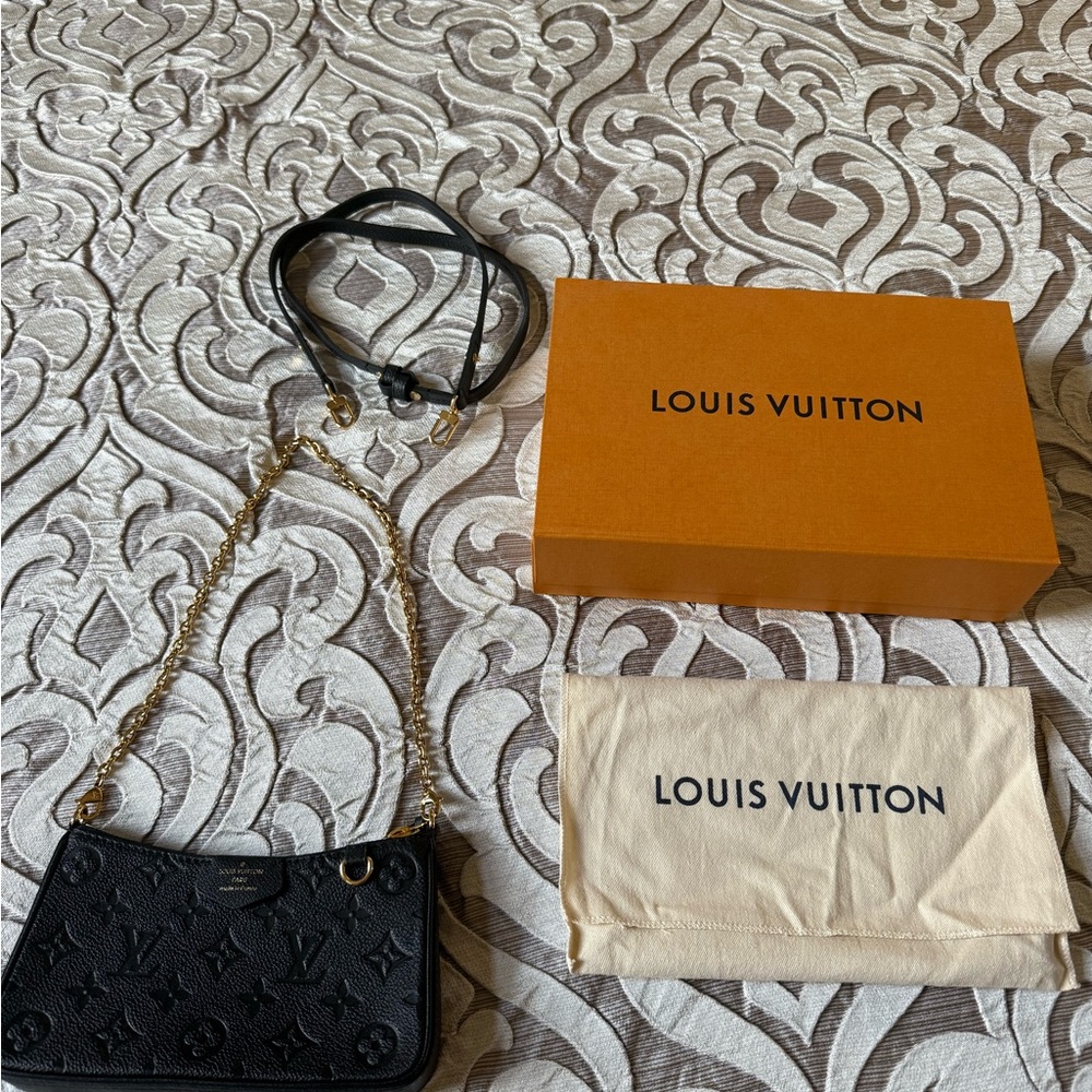 Louis Vuitton Black Mini Bag with Gold Chain